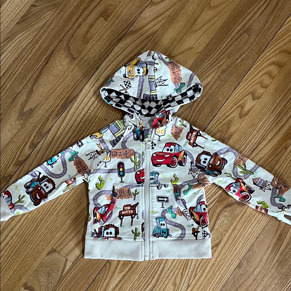 Little Sleepies CARS hoodie 12-18 month